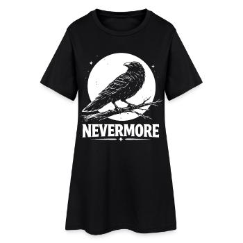 Nevermore – Raven in front of the Moon - Women’s T-Shirt Dress - black - Front