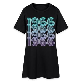 Millésime 1966 - Robe T-shirt Femme - noir - Devant