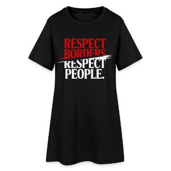 Respecter les frontières Respecter les gens - Groenland - Robe T-shirt Femme - noir - Devant