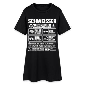 Soudeur de problèmes – Infos drôles sur l’artisan - Robe T-shirt Femme - noir - Devant