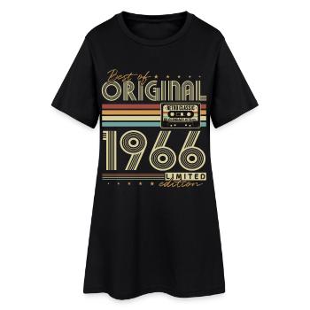 Original 1966 Jahrgang Vintage Geburtstag Retro - Frauen T-Shirt-Kleid - Schwarz - Vorne