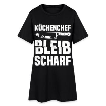 Kochberuf KÜCHENCHEF BLEIB SCHARF Lustiges - Frauen T-Shirt-Kleid - Schwarz - Vorne