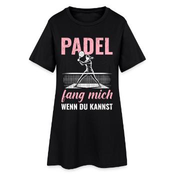 Padel Sports PADEL ATTRAPE-MOI SI TU PEUX Drôle - Robe T-shirt Femme - noir - Devant