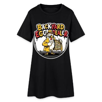 Conception humoristique du marchand d’œufs dans le jardin - Robe T-shirt Femme - noir - Devant