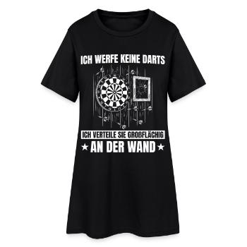 Distribution des fléchettes sur une grande surface - Joueur de fléchettes drôle - Robe T-shirt Femme - noir - Devant