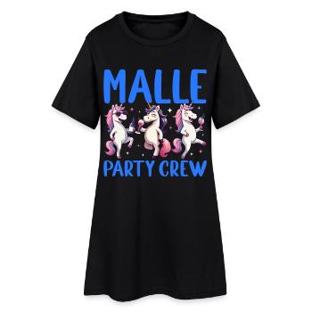 Fête de Malle Crew Vacances des Filles Licornes - Robe T-shirt Femme - noir - Devant