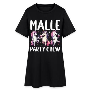 Équipe de la fête de la merle, licorne qui boit Fun à Majorque - Robe T-shirt Femme - noir - Devant