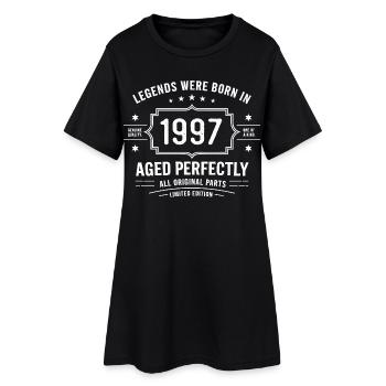 Millésime original 1997 | Cadeau d’anniversaire 1997 - Robe T-shirt Femme - noir - Devant