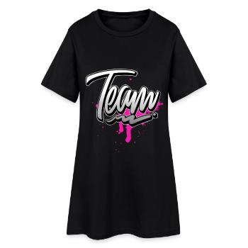 Team Rosa - Robe T-shirt Femme - noir - Devant
