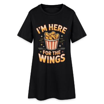 Conception de la fête des ailes de poulet pour le jour du match - Robe T-shirt Femme - noir - Devant