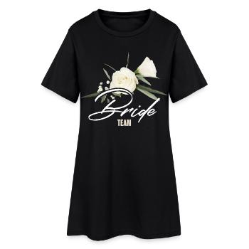 Team bride - Frauen T-Shirt-Kleid - Schwarz - Vorne