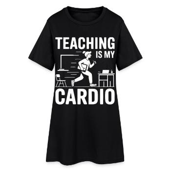 L’enseignement est mon design de professeur de cardio - Robe T-shirt Femme - noir - Devant