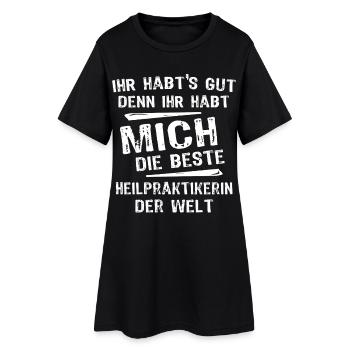 Légende du naturopathe - Robe T-shirt Femme - noir - Devant