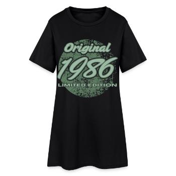 40e anniversaire 1986 cadeau pour hommes et femmes - Robe T-shirt Femme - noir - Devant