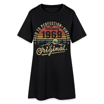 Février 1969 - Février 1969 Anniversaire février 1969 - Robe T-shirt Femme - noir - Devant