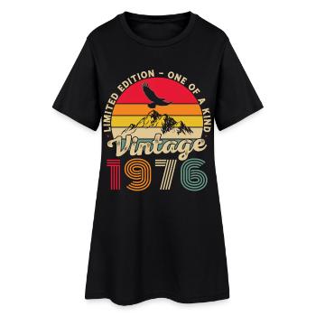 1976 Vintage Rétro Cadeau D’anniversaire - Robe T-shirt Femme - noir - Devant