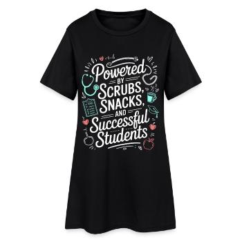 Enseignant en soins infirmiers Powered By Scrubs Nurse Manager - Robe T-shirt Femme - noir - Devant