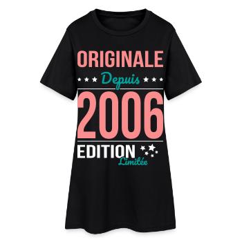 Originale depuis 2006 – Anniversaire 20 ans - Robe T-shirt Femme - noir - Devant
