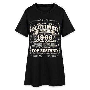 60. Geburtstag 1966 Oldtimer Geschenk Retro - Frauen T-Shirt-Kleid - Schwarz - Vorne