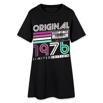 50. Geburtstag Geschenk 1976 Jahrgang Retro - Frauen T-Shirt-Kleid - Schwarz - Vorne