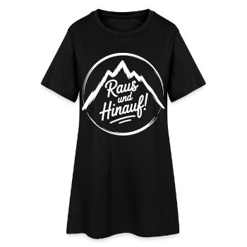 Sortons d’ici : Là où commence la liberté dans les montagnes - Robe T-shirt Femme - noir - Devant