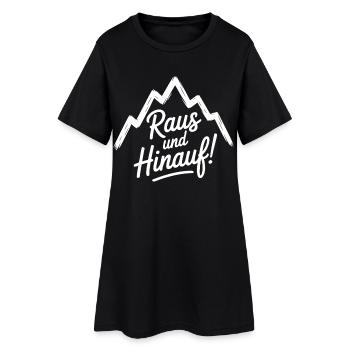Sortons d’ici – la liberté dans les montagnes - Robe T-shirt Femme - noir - Devant