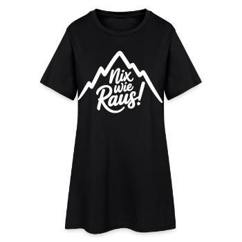 Sortons d’ici : Là où commence la liberté dans les montagnes - Robe T-shirt Femme - noir - Devant