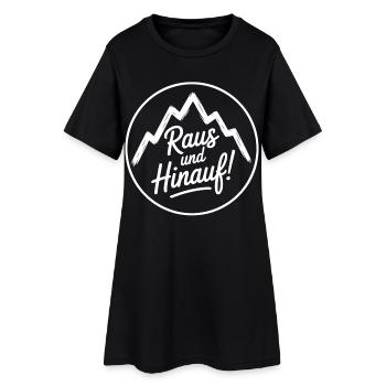 Sortons d’ici – la liberté dans les montagnes - Robe T-shirt Femme - noir - Devant