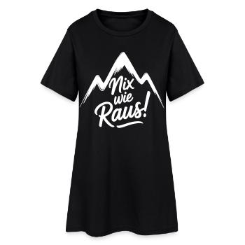 Sortons d’ici – la liberté dans les montagnes - Robe T-shirt Femme - noir - Devant