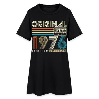 50. Geburtstag Geschenk 1976 Jahrgang Retro - Frauen T-Shirt-Kleid - Schwarz - Vorne