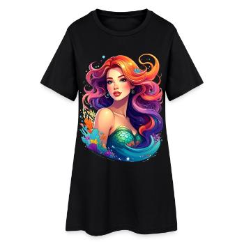 Sirène sexy - Robe T-shirt Femme - noir - Devant
