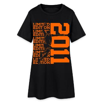LIMITED EDITION 2011 BASKETBALL 15TH BIRTHDAY - Women’s T-Shirt Dress - black - Front