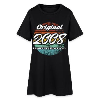 18e anniversaire 2008 cadeau garçons et filles - Robe T-shirt Femme - noir - Devant