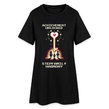 Patchwork Harmony Unlocked | Patchwork - Women’s T-Shirt Dress - black - Front