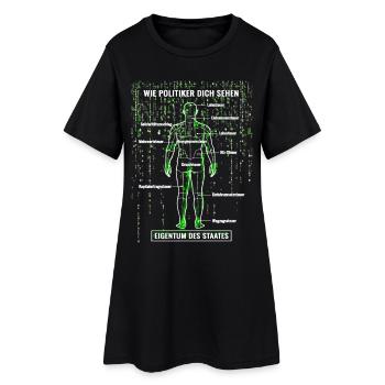 Contribuable pour erreur système - plan de démantelage matriciel - Robe T-shirt Femme - noir - Devant