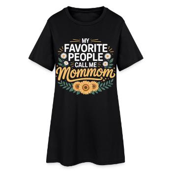 Mes personnes préférées m’appellent maman - Robe T-shirt Femme - noir - Devant