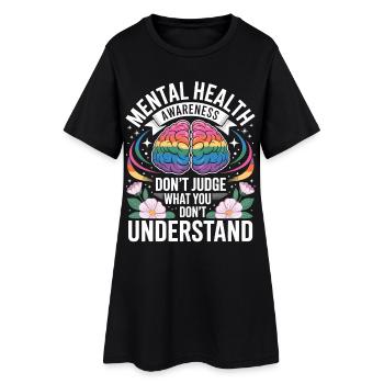 Mental Health Rainbow Brain - Robe T-shirt Femme - noir - Devant