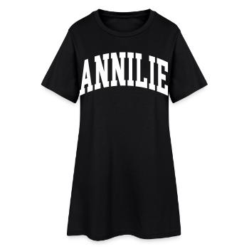 Annilie - Robe T-shirt Femme - noir - Devant
