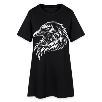 Corbeau tribal – Motif de l’oiseau mystique - Robe T-shirt Femme - noir - Devant