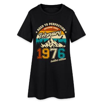 Édition limitée cadeau d’anniversaire de février 1976 - Robe T-shirt Femme - noir - Devant