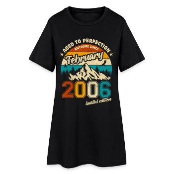 Limited Edition February 2006 Birthday Gift - Women’s T-Shirt Dress - black - Front