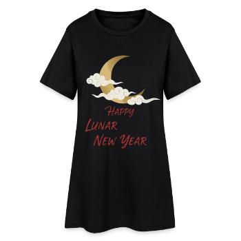Joyeux nouvel an lunaire - Robe T-shirt Femme - noir - Devant