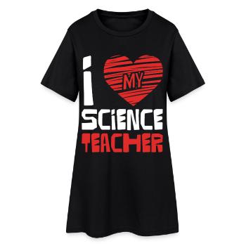 J’adore le professeur de sciences - Robe T-shirt Femme - noir - Devant