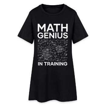 Génie des mathématiques en formation - Robe T-shirt Femme - noir - Devant