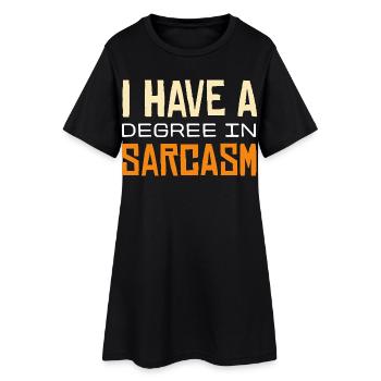 Sarcasme : design de t-shirt de remise des diplômes - Robe T-shirt Femme - noir - Devant