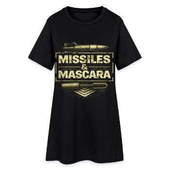 Missiles et Mascara soldats féminins - Robe T-shirt Femme - noir - Devant