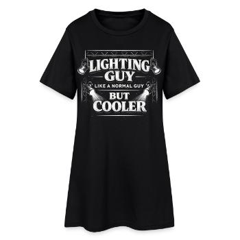 Technicien en éclairage, technicien en éclairage, homme d’éclairage - Robe T-shirt Femme - noir - Devant