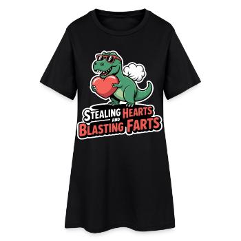 Herzenstehler & Pups-Meister Lustiges Kinder Desig - Women’s T-Shirt Dress - black - Front