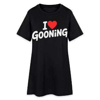J’adore le gooning - Un design de mèmes drôle pour les joueurs - Robe T-shirt Femme - noir - Devant