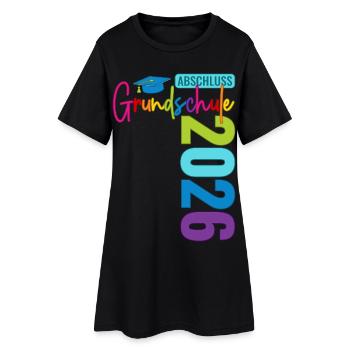 Grundschule Abschluss 2026 - Frauen T-Shirt-Kleid - Schwarz - Vorne